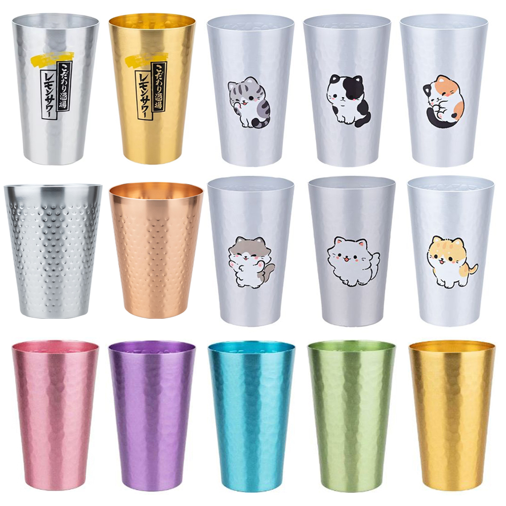 Camping Cooking Mug - แก้วเบียร์อะลูมิเนียมสไตล์ญี่ปุ่น ชุด 450 มล. - 2