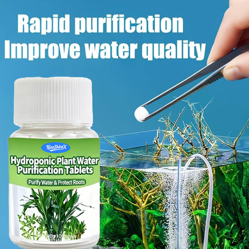 Water Purification Tablet - แท็บเล็ตกรองน้ำแบบไฮโดรโปนิกส์-น้ำดื่มสำเร็จรูป เหมาะสำหรับตู้ปลา พืชกระถาง และระบบไฮโดรโปนิกส์ สำหรับสวนน้ำ