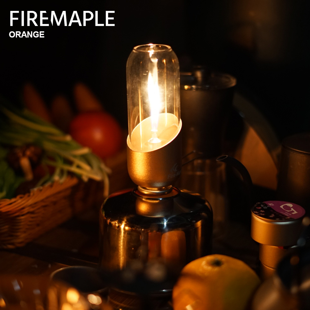 Campfire Cooking - โคมไฟเชื้อเพลิง isobutane เมเปิลไฟสีส้มสำหรับกลางแจ้งโคมไฟแก็สเดินป่าตั้งแคมป์สำหรับแบกเป้บรรยากาศก๊าซโรแมนติก