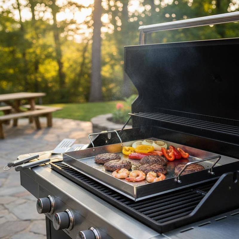 Camping Cooking Top - เตาปิ้งย่างแบบแบนขนาด 18x16 นิ้ว สำหรับแคมป์ปิ้ง ปาร์ตี้ งานสังสรรค์