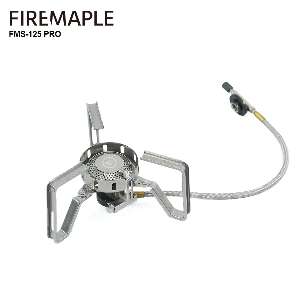 Campfire Cooking - เตากันลมเมเปิ้ลแบ่งเตาแก๊ส3240W เดินป่ากลางแจ้งตั้งแคมป์พร้อมอุปกรณ์จุดระเบิด FMS-125PRO น้ำหนักเบา
