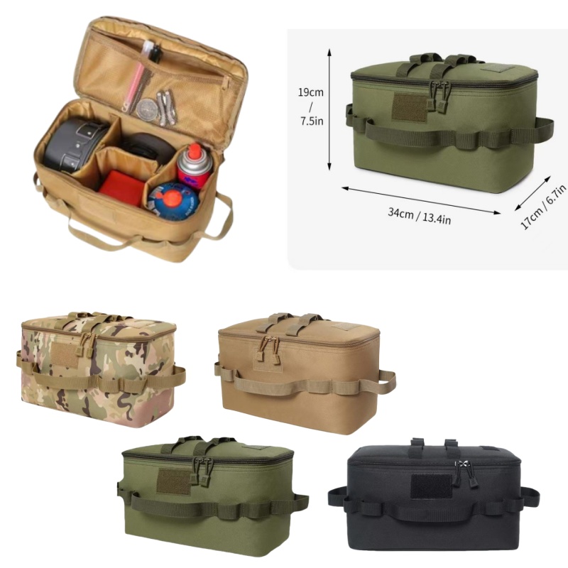 Camping Hiking Cooking - กระเป๋ากลางแจ้ง Camping Storage Bag อุปกรณ์ทําอาหาร Organizer