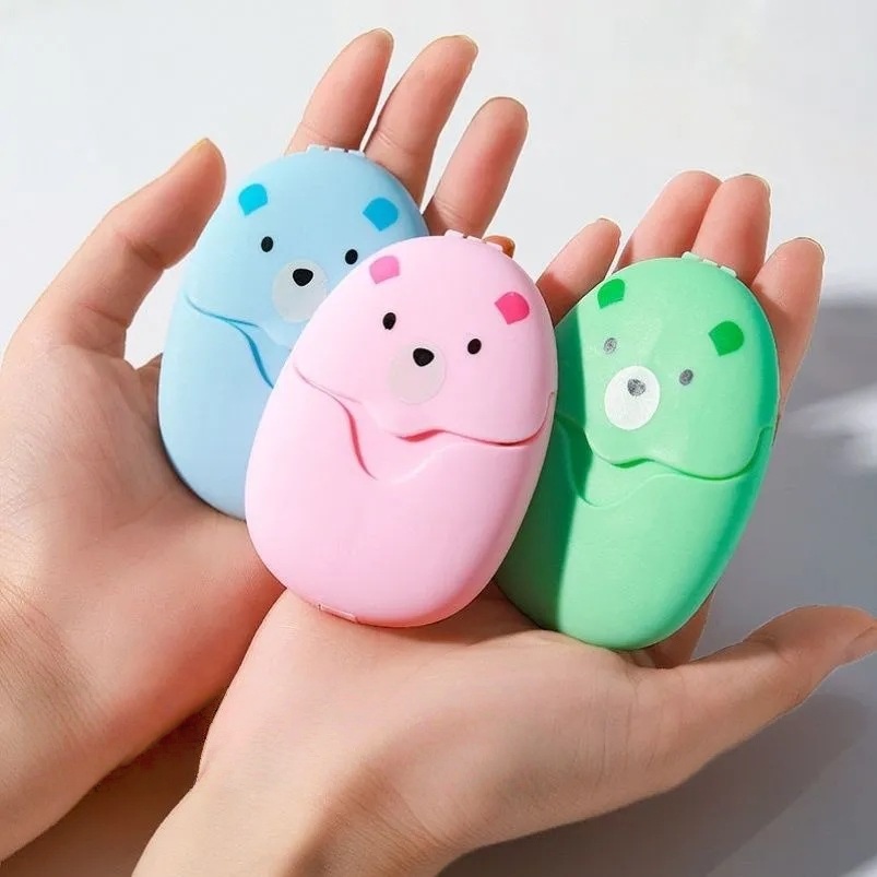 Biodegradable Soap Camp - สบู่แผ่นพกพา 50/150 ชิ้น สำหรับอาบน้ำ ล้างมือ ใช้กลางแจ้ง