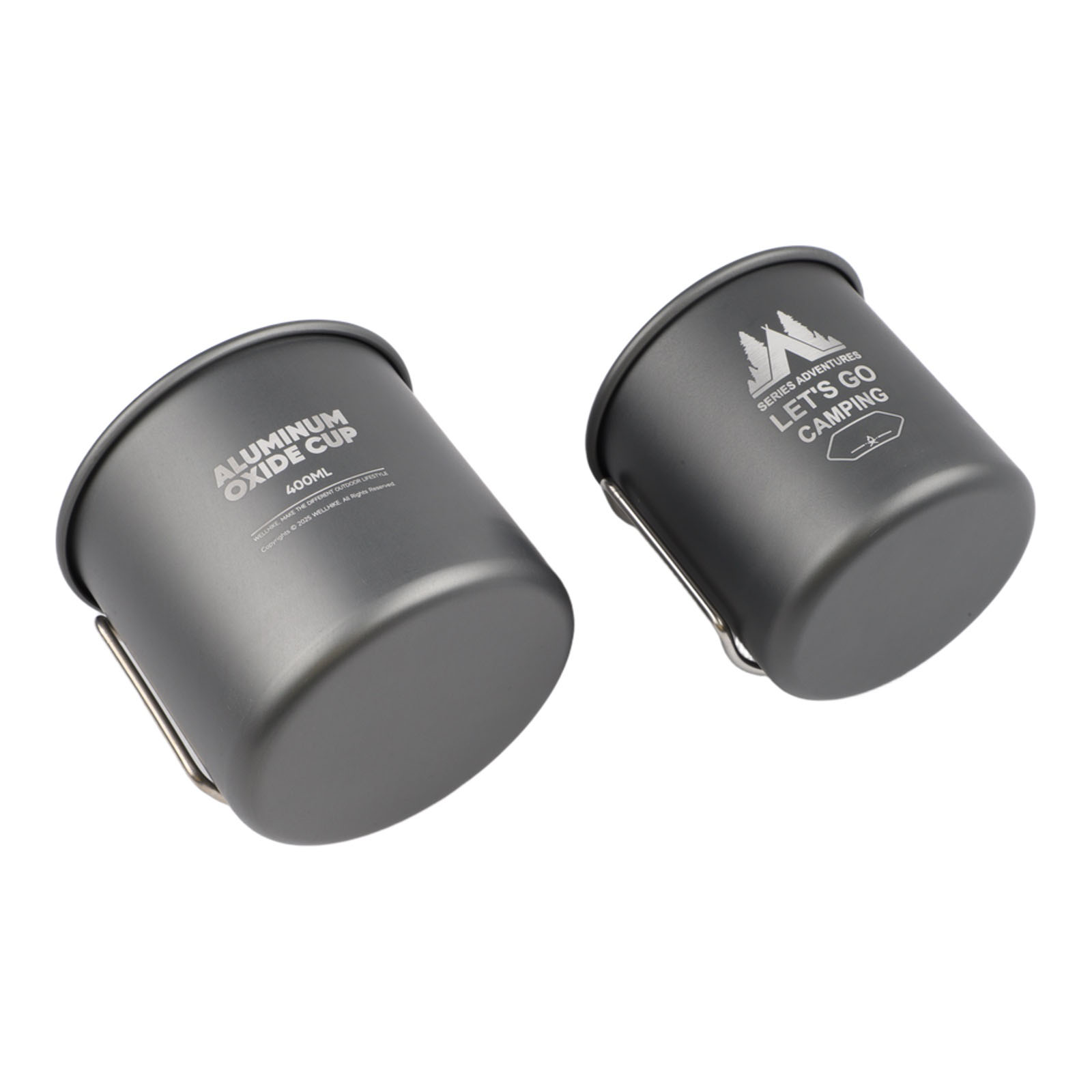 Nesting Camping Cooking Set - ชุดแก้วอลูมิเนียมอัลลอยสำหรับแคมป์ปิ้ง ขนาด 300 มล. และ 400