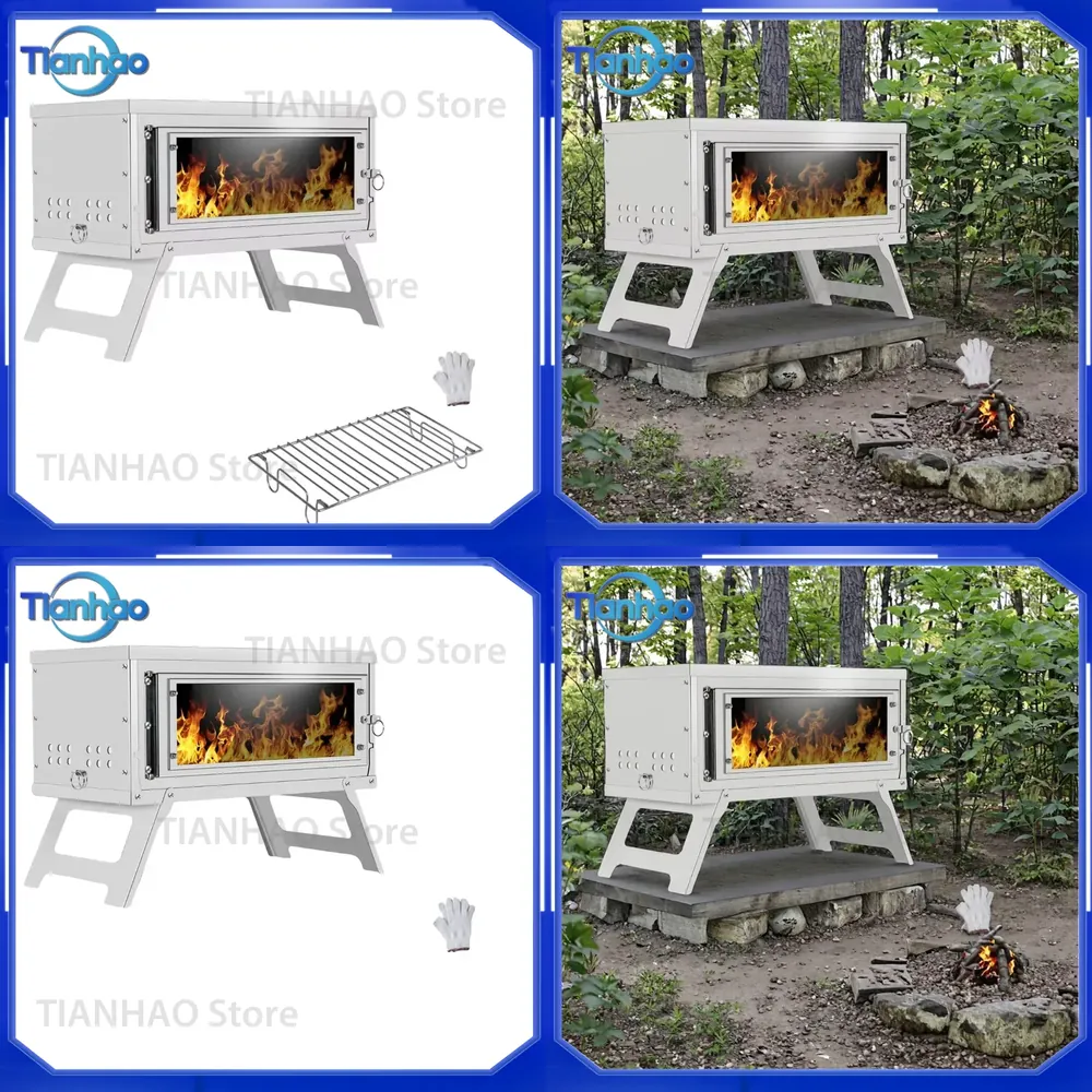 Camping Cooking Must Haves - เตาบาร์บีคิวสแตนเลสแบบพกพาพับได้สำหรับตั้งแคมป์ปิกนิก ใช้ถ่านสำหรับทำอาหารกลางแจ้ง เหมาะสำหรับทุกการตั้งแคมป์