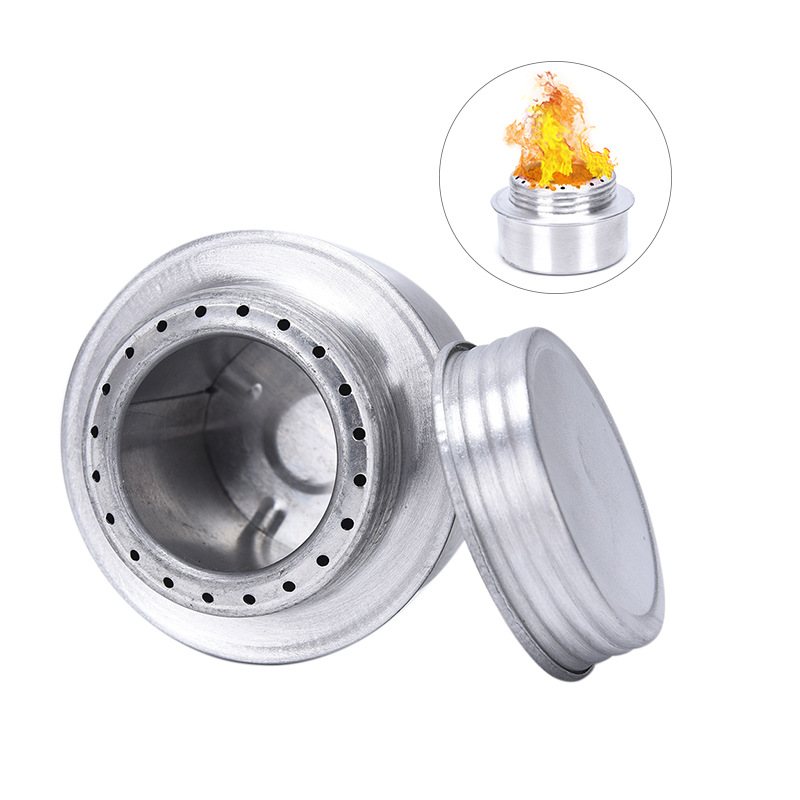 Camping Cooking Burner - เตาแอลกอฮอล์แบบพกพา น้ำหนักเบา ดีไซน์ฝาปิดสนิท ให้ความร้อนได้ดี เหมาะสำหรับการตั้งแคมป์ ใช้งานสะดวก