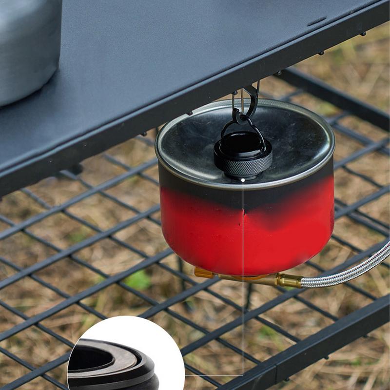 Camping Cooking Must Haves - ฝาปิดกระป๋องสำหรับทำอาหารอะลูมินัมอัลลอยทำอาหารอุปกรณ์ทำครัวที่ต้องมีสำหรับถือแบกเป้สะพายหลังแคมป์ปิ้ง