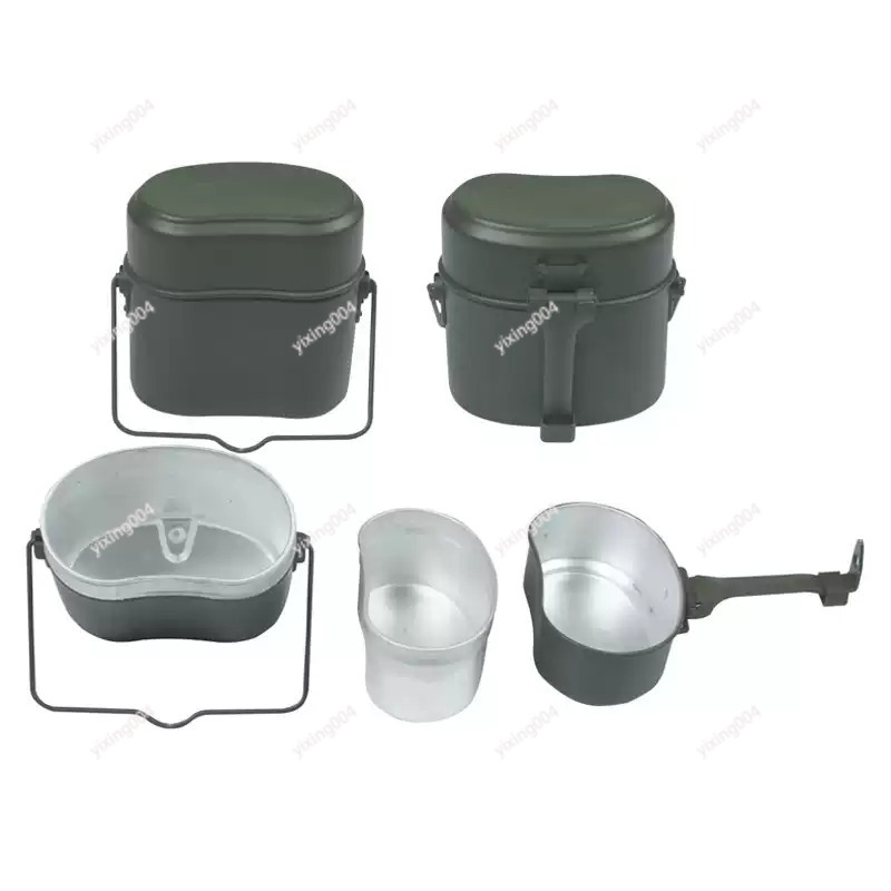 Camping Cooking Box Set - ชุดอุปกรณ์ทำอาหารสำหรับตั้งแคมป์อเนกประสงค์กลางแจ้ง พร้อมกล่องอาหารกลางวันและขวดน้ำสำหรับทำอาหารปิกนิก