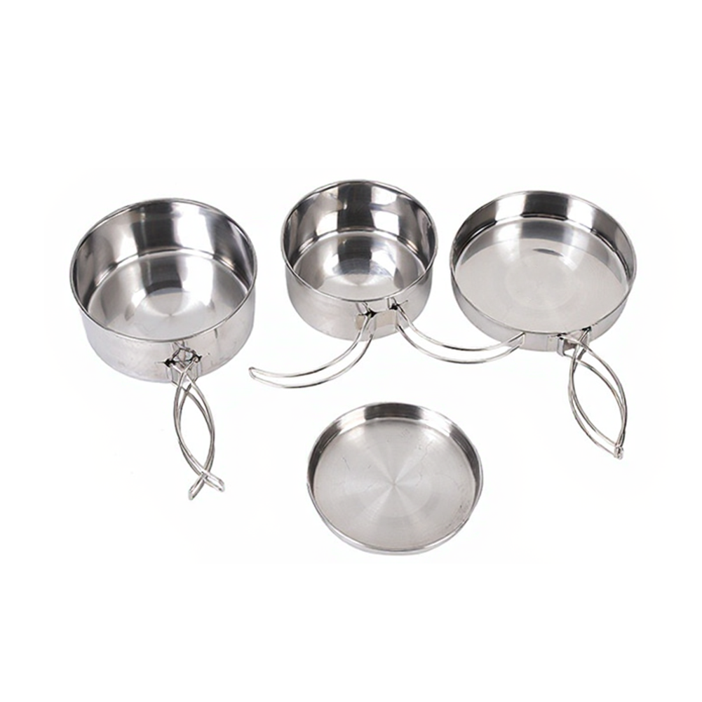 ชุดทำอาหารกลางแจ้งสแตนเลส 4 ชิ - Nesting Camping Cooking Set บทวิจารณ์และราคา