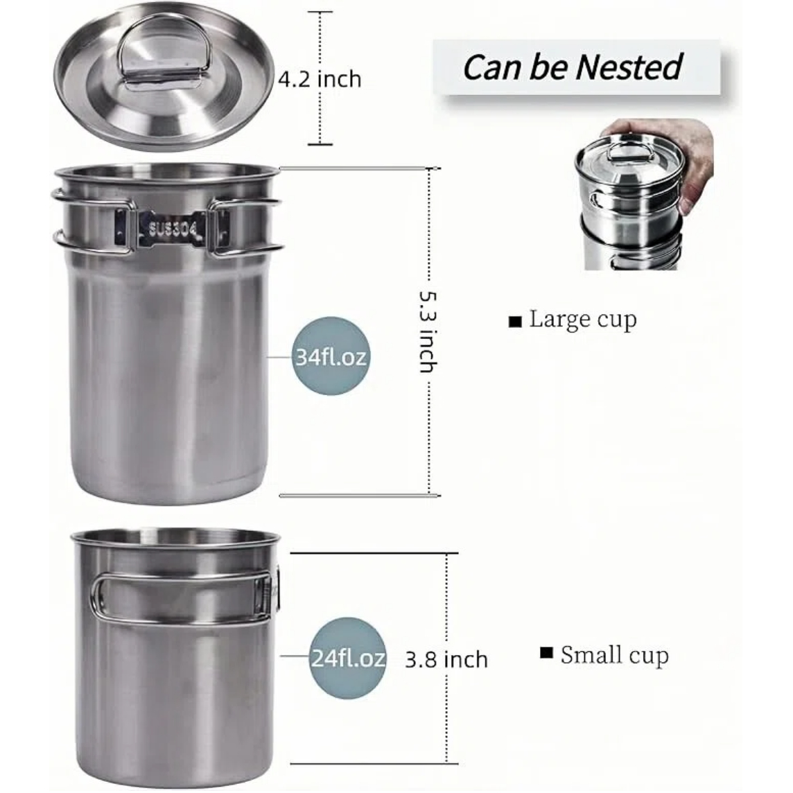 แก้วพับได้สำหรับแคมป์ปิ้ง หม้อ - Camping Cooking Mug บทวิจารณ์และราคา