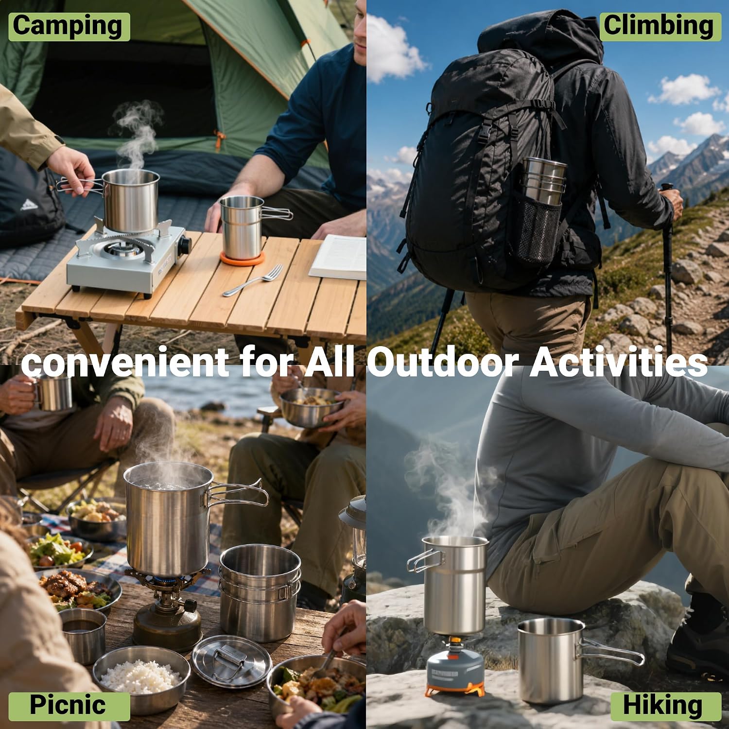 แก้วพับได้สำหรับแคมป์ปิ้ง หม้อ - Camping Cooking Mug บทวิจารณ์และราคา