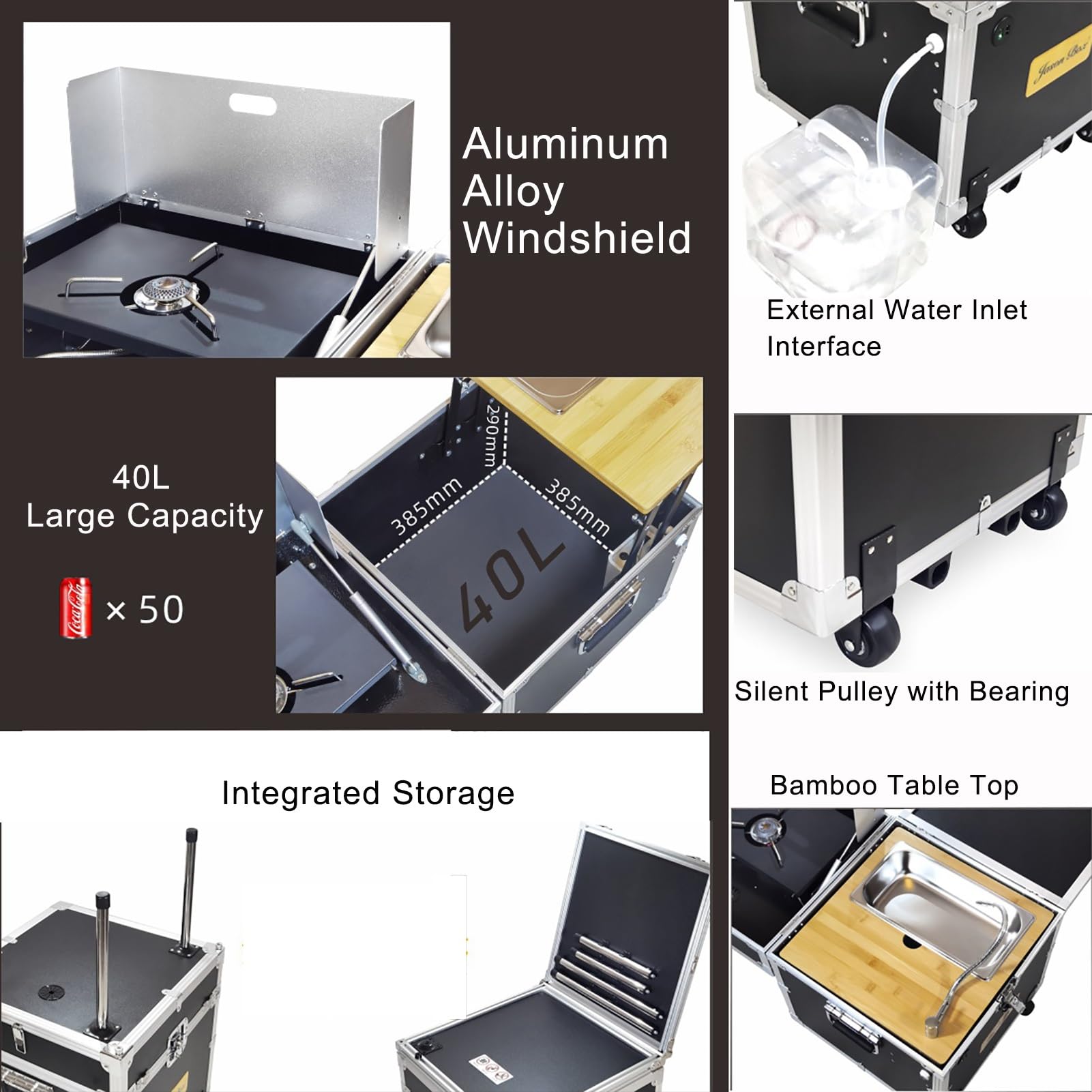 ชุดทำอาหารแคมป์ปิ้งกลางแจ้ง กล - Camping Cooking Box Set บทวิจารณ์และราคา