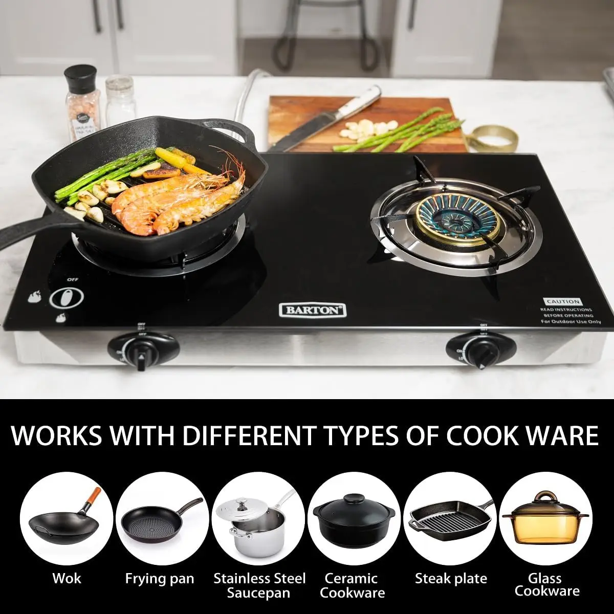 เตาแก๊สโพรเพน 2 หัวเตา, 25,516 - Camping Cooking Top บทวิจารณ์และราคา