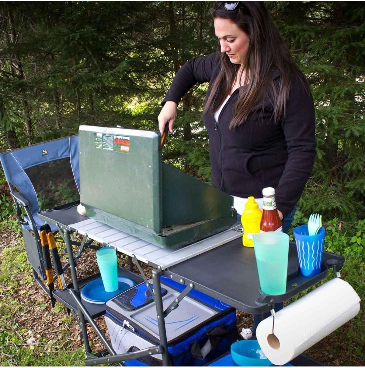 โต๊ะครัวพับได้แบบพกพาสำหรับตั้ - Camping Cooking Top บทวิจารณ์และราคา