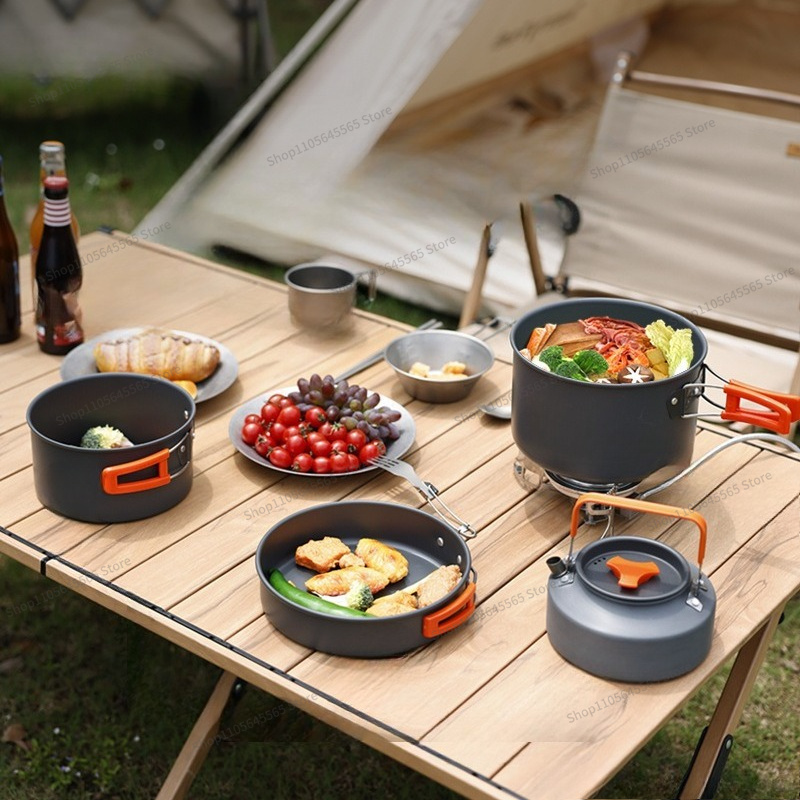 ชุดเครื่องครัวสำหรับตั้งแคมป์ก - Camping Cooking Set For 4 บทวิจารณ์และราคา