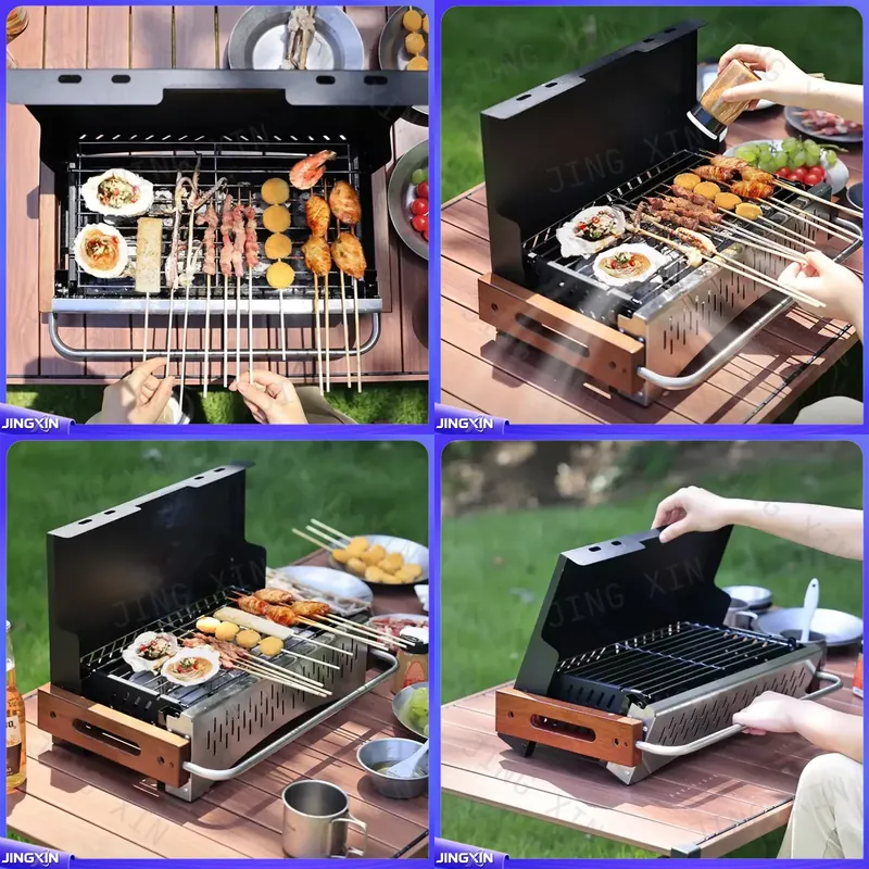 เตาย่างถ่านพับได้แบบน้ำหนักเบา - Camping Cooking Requirements บทวิจารณ์และราคา