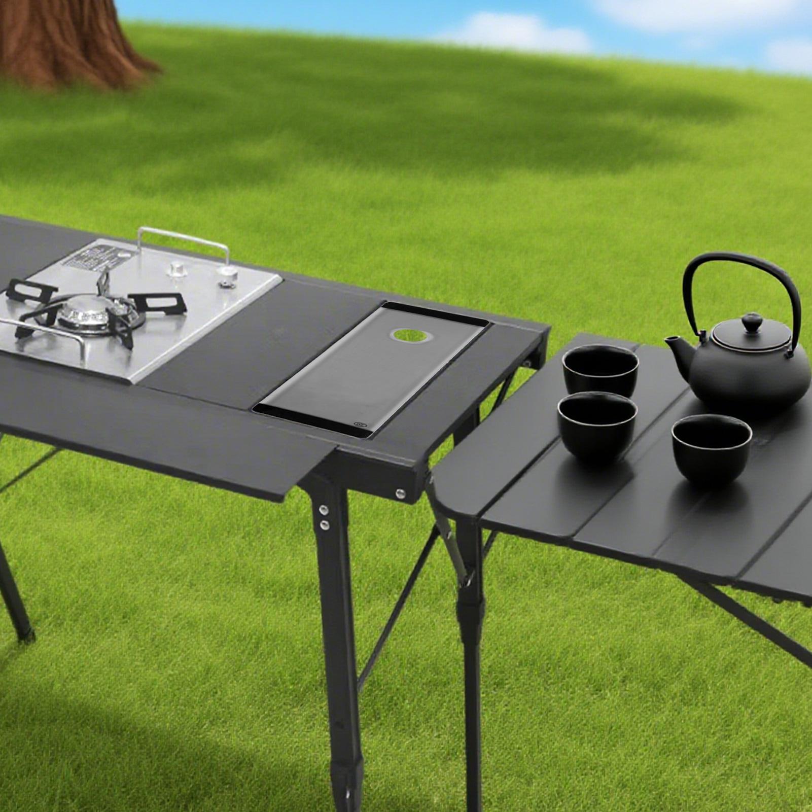 แผ่นขยายโต๊ะกลางแจ้ง กระจกนิรภ - Camping Cooking Top บทวิจารณ์และราคา