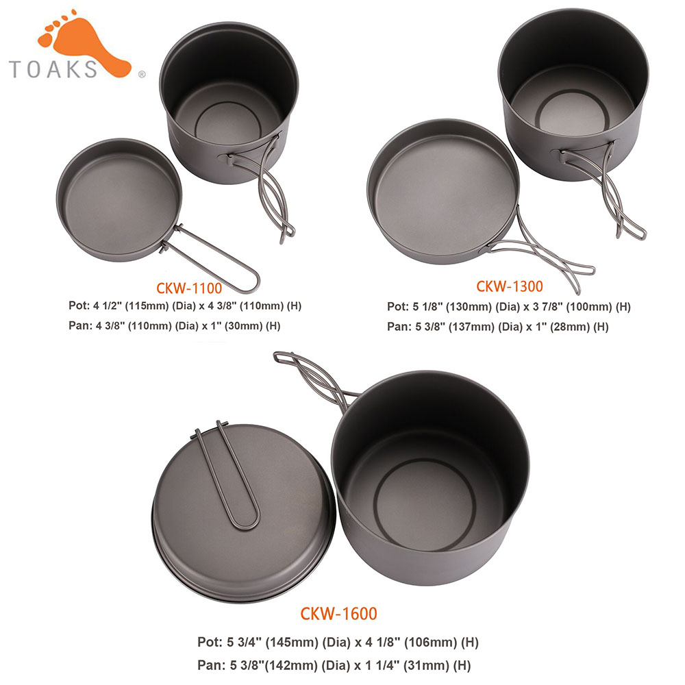 TOAKS ชุดเครื่องครัวไทเทเนียม  - Camping Cooking Pan Set บทวิจารณ์และราคา