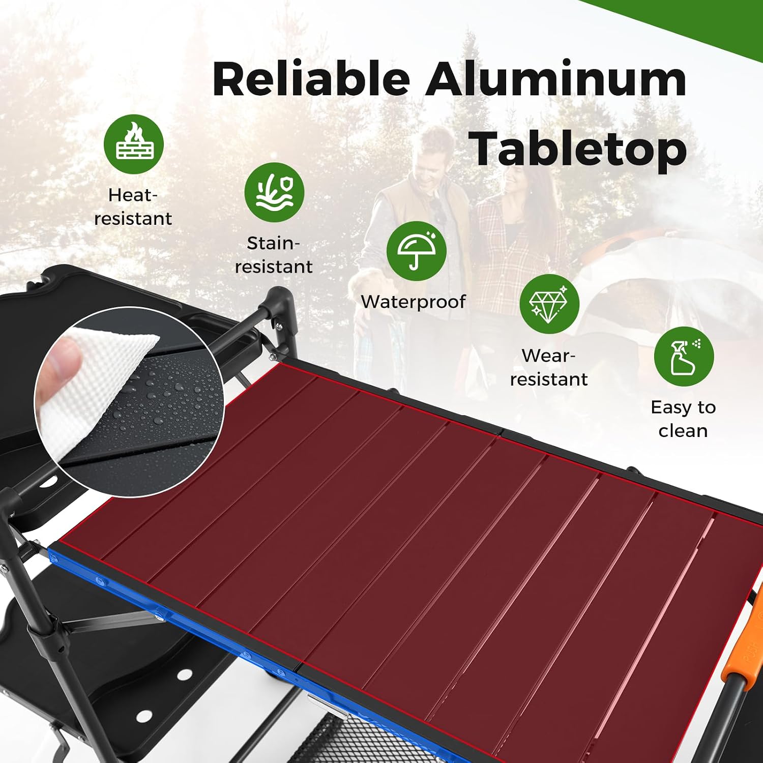 โต๊ะทำอาหารแบบพกพาสำหรับแคมป์ป - Camping Cooking Top บทวิจารณ์และราคา