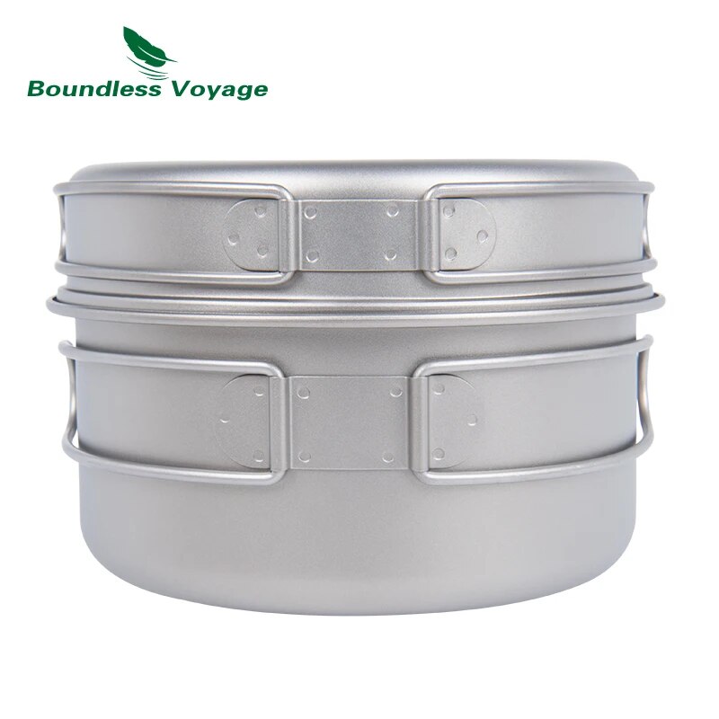 ชุดหม้อไทเทเนียม Voyage ไร้ขอบ - Camping Cooking Set For 4 บทวิจารณ์และราคา