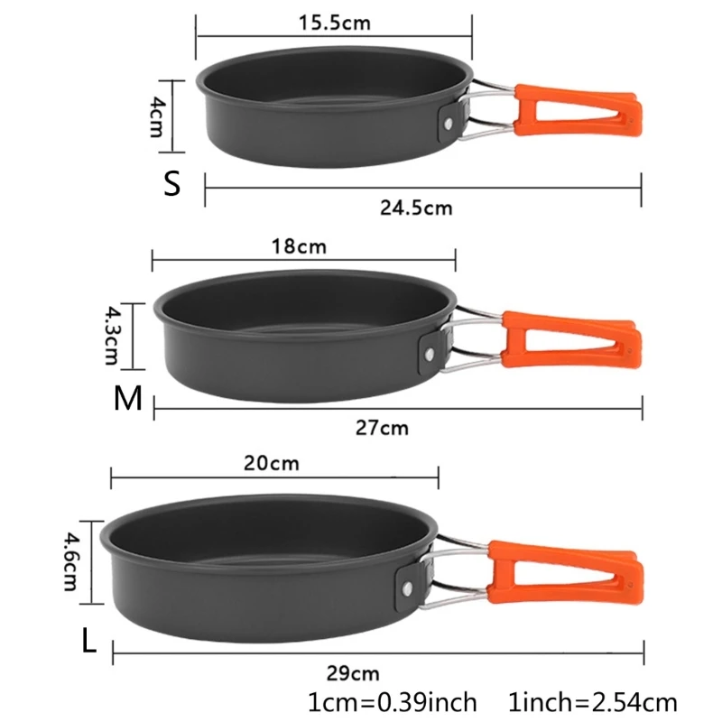 กระทะแบบพกพากระทะนอนสติ๊กแบบกะ - Camping Cooking Pan Set บทวิจารณ์และราคา