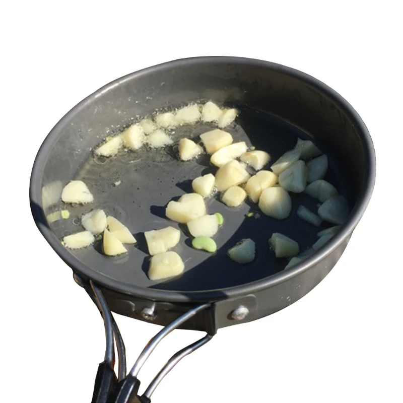 กระทะแบบพกพากระทะนอนสติ๊กแบบกะ - Camping Cooking Pan Set บทวิจารณ์และราคา