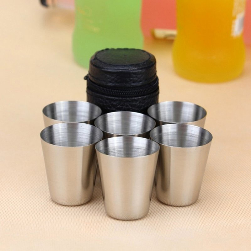 4/6Pcs ถ้วยสแตนเลส MINI Shot แ - Camping Cooking Mug บทวิจารณ์และราคา