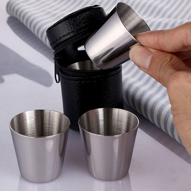 4/6Pcs ถ้วยสแตนเลส MINI Shot แ - Camping Cooking Mug บทวิจารณ์และราคา