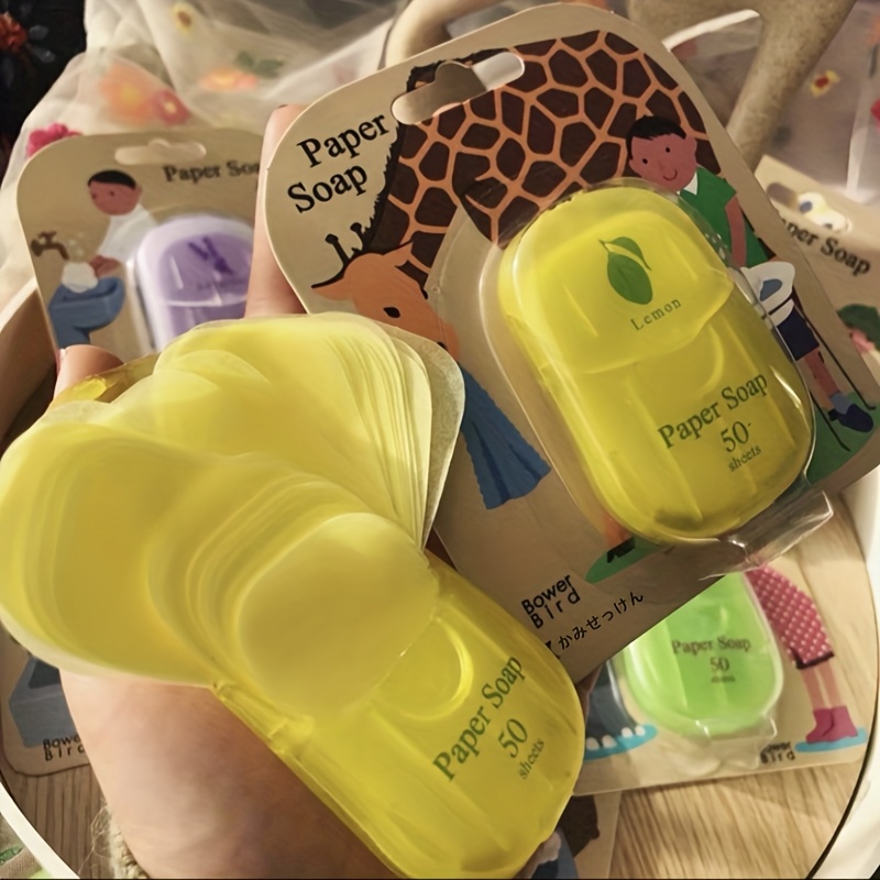 แผ่นสบู่แบบพกพา 50 ชิ้น |   สำ - Biodegradable Soap Camp บทวิจารณ์และราคา