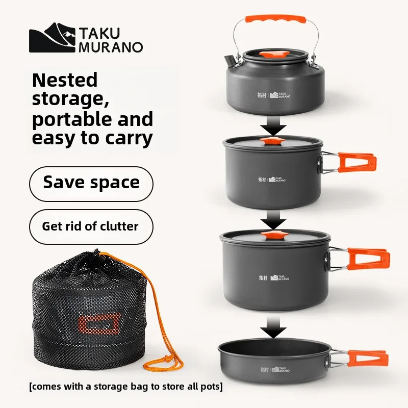 คุณภาพสูงกลางแจ้งชุด Camping ช - Quality Camping Cooking Set บทวิจารณ์และราคา
