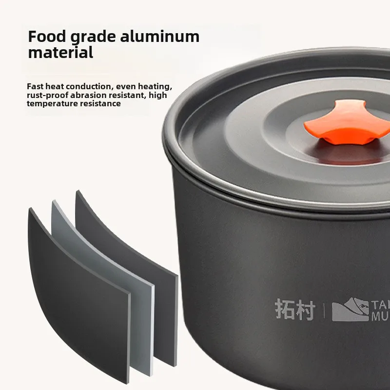 คุณภาพสูงกลางแจ้งชุด Camping ช - Quality Camping Cooking Set บทวิจารณ์และราคา