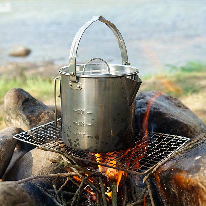 กาต้มน้ําเหล็กกลางแจ้ง 1.2 ลิต - Camping Cooking Mug บทวิจารณ์และราคา
