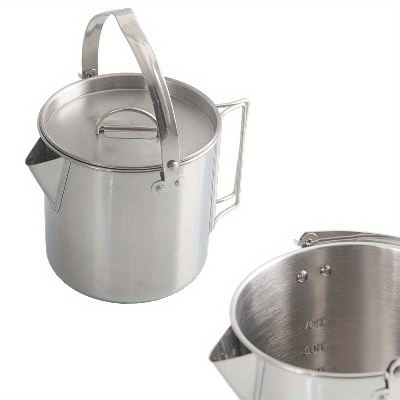 กาต้มน้ําเหล็กกลางแจ้ง 1.2 ลิต - Camping Cooking Mug บทวิจารณ์และราคา