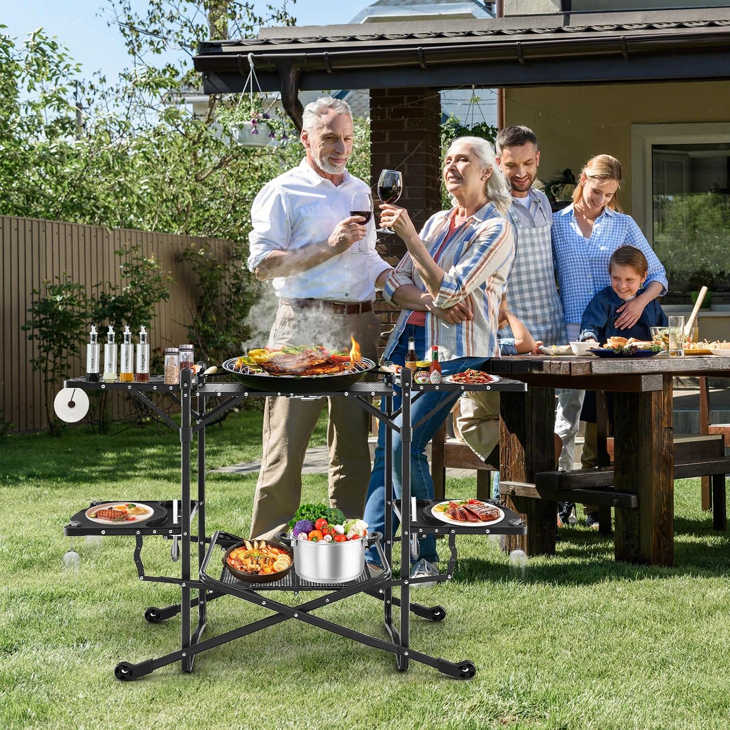 โต๊ะทำอาหารพับได้แบบพกพาสำหรับ - Camping Cooking Top บทวิจารณ์และราคา