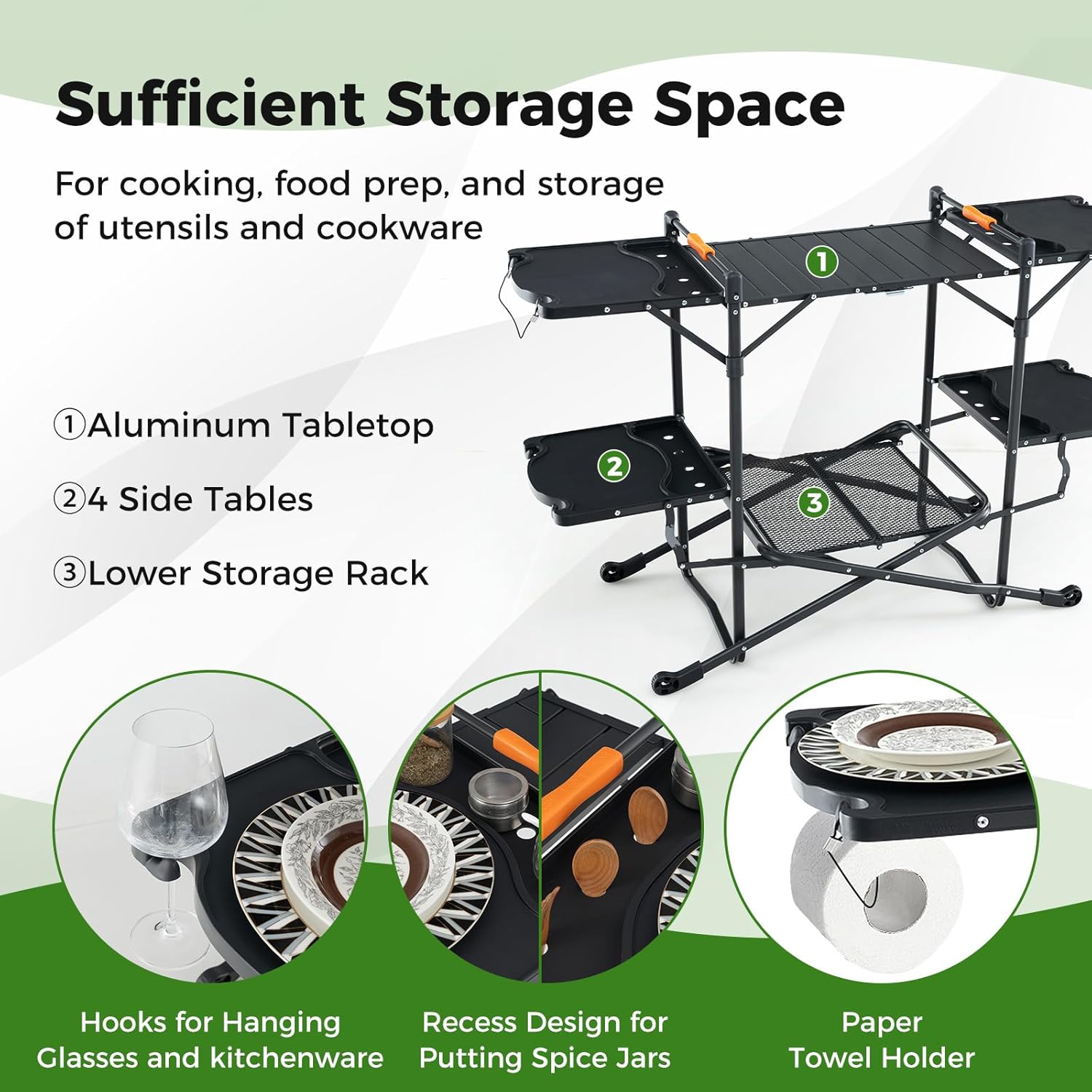 โต๊ะทำอาหารพับได้แบบพกพาสำหรับ - Camping Cooking Top บทวิจารณ์และราคา