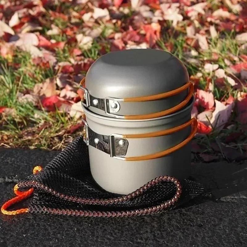 ใหม่หม้อตั้งแคมป์แบบพกพากลางแจ - Camping Cooking Kitchen Set บทวิจารณ์และราคา