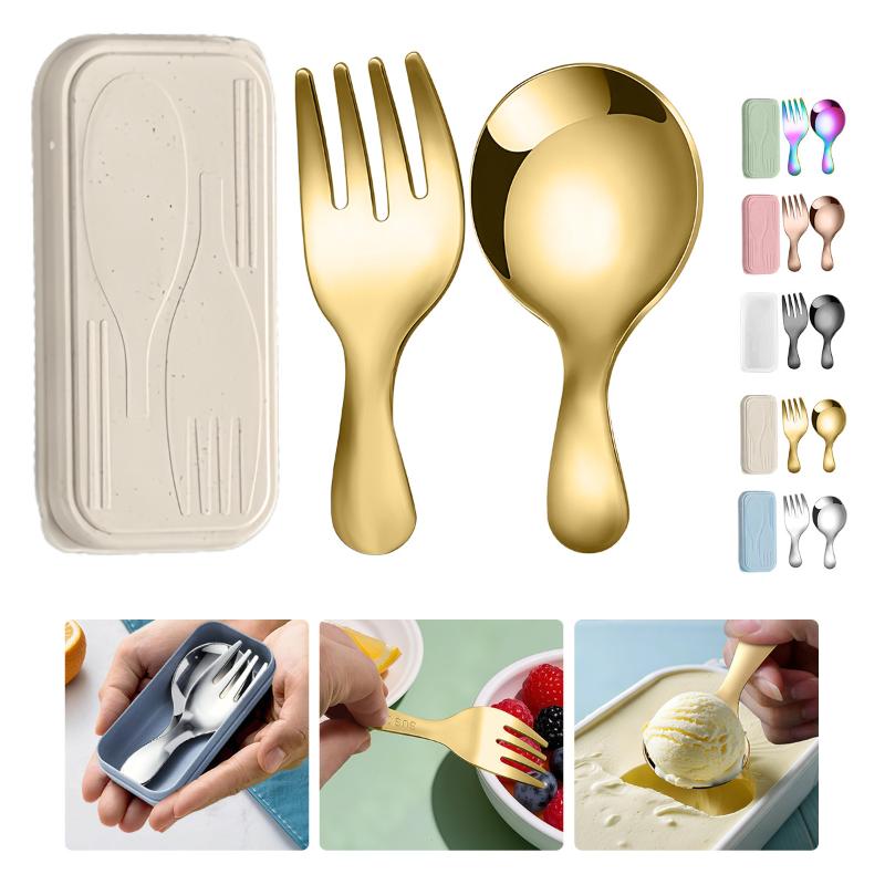 ชุดช้อนส้อมสแตนเลส 2 ชิ้น แบบพ - Camping Hiking Cooking บทวิจารณ์และราคา