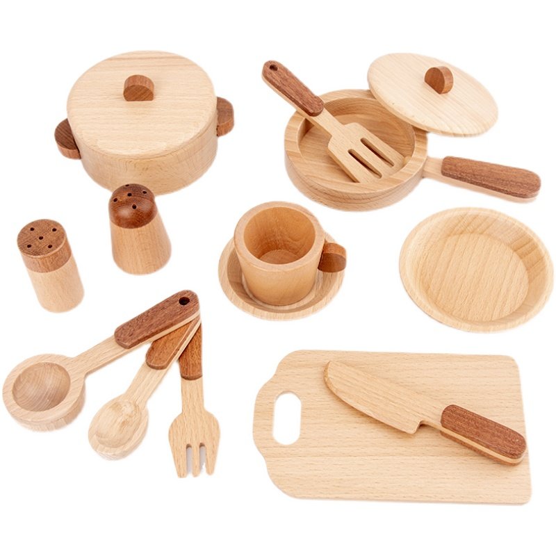 ชุดครัวไม้บีชสำหรับเด็กของเล่น - Camping Cooking Tool Set บทวิจารณ์และราคา