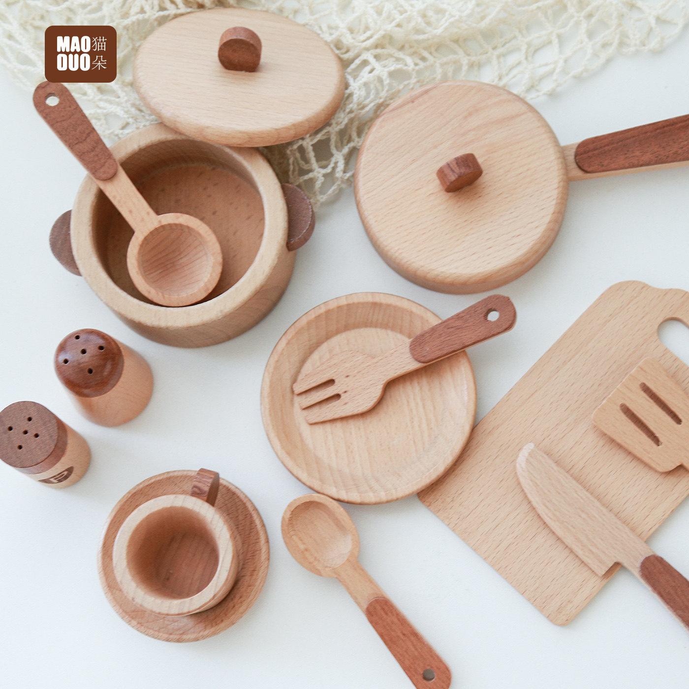 ชุดครัวไม้บีชสำหรับเด็กของเล่น - Camping Cooking Tool Set บทวิจารณ์และราคา