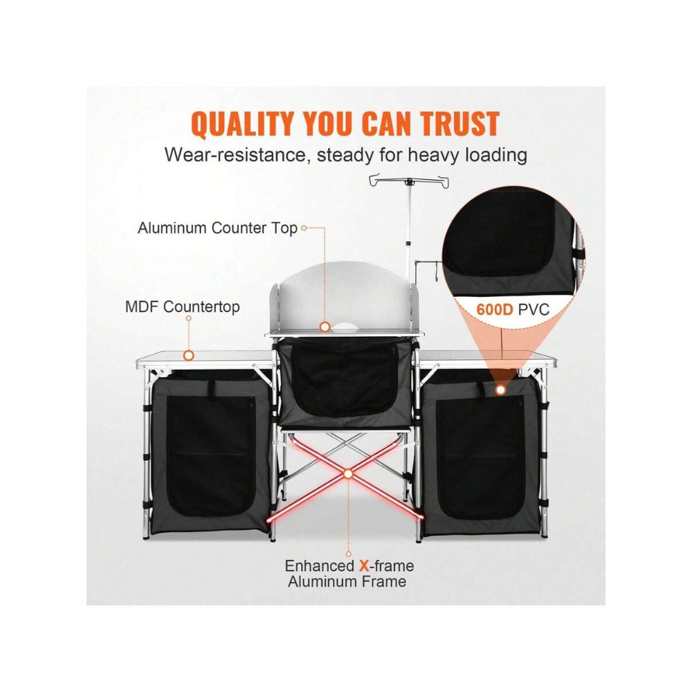 โต๊ะครัวพับได้สำหรับตั้งแคมป์พ - Camping Cooking Must Haves บทวิจารณ์และราคา