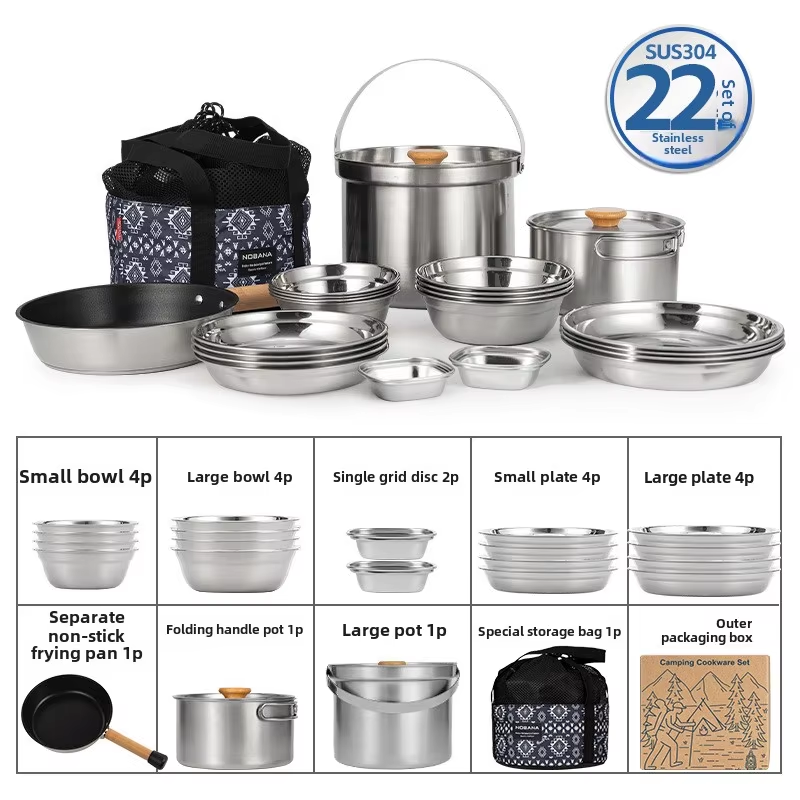 NOBANA ใหม่ล่าสุดกลางแจ้งชุดหม - Camping Cooking Recipes บทวิจารณ์และราคา