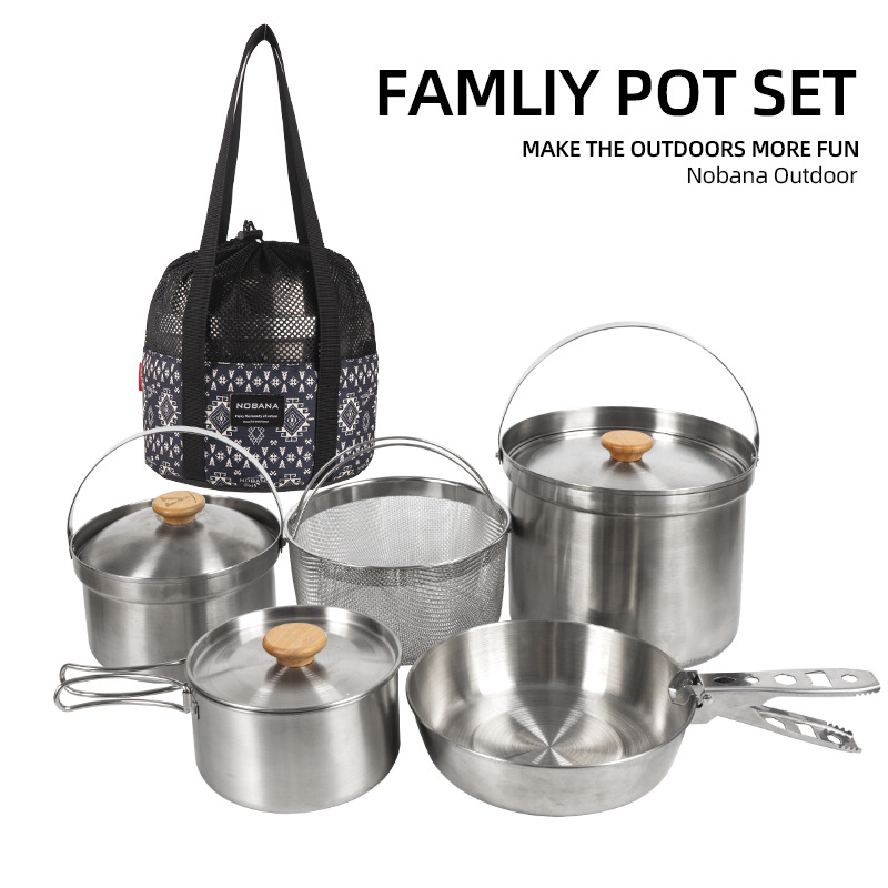 NOBANA ใหม่ล่าสุดกลางแจ้งชุดหม - Camping Cooking Recipes บทวิจารณ์และราคา