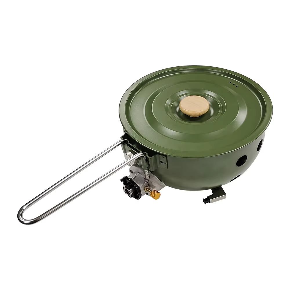 กระทะทอดแบบไม่ติดกระทะ ฝาปิดหม - Camping Cooking Set For 4 บทวิจารณ์และราคา