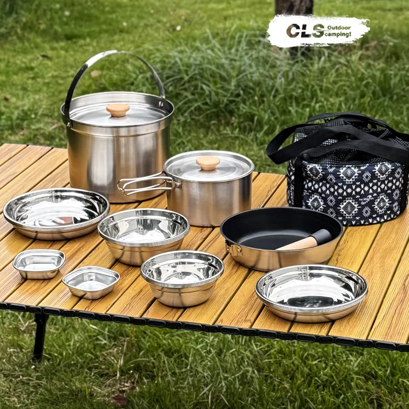 CLS & NOBANA Newset Outdoor Ca - Camping Cooking Set For 4 บทวิจารณ์และราคา