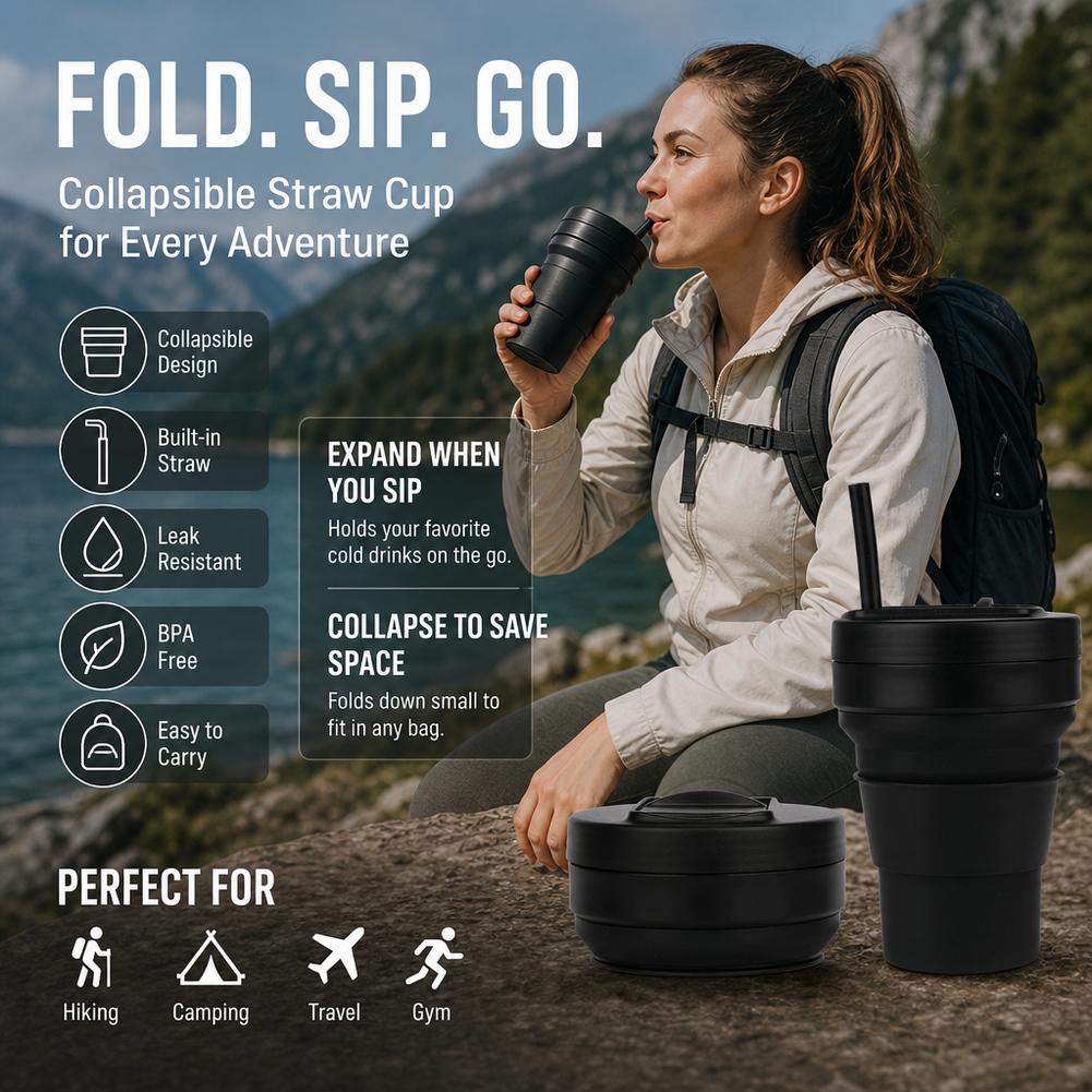 ถ้วยกาแฟซิลิโคนพับได้พร้อมฝาปิ - Camping Cooking Mug บทวิจารณ์และราคา