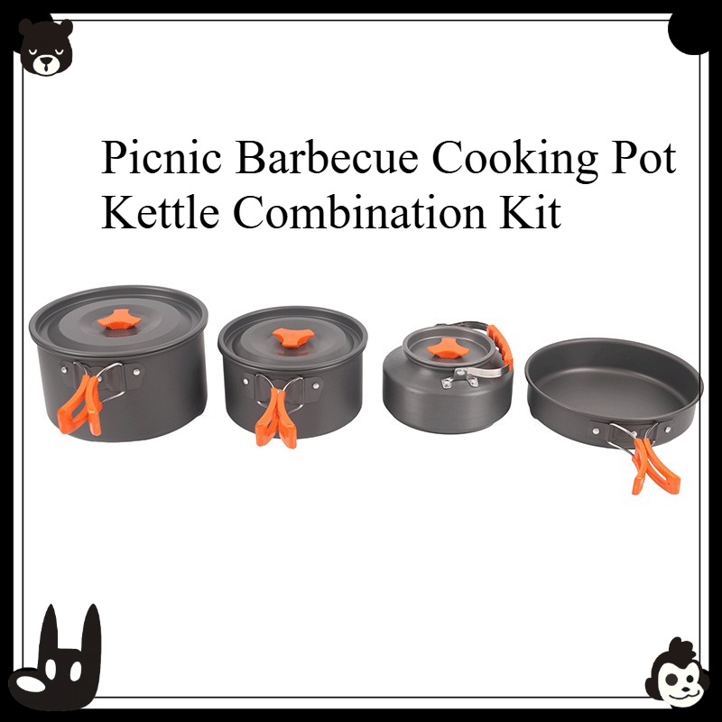 ชุดเครื่องครัวพกพาสำหรับกิจกรร - Camping Cooking Set For 4 บทวิจารณ์และราคา