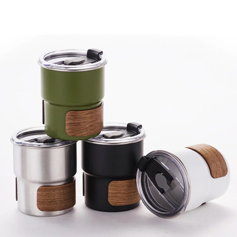 แก้วกาแฟสแตนเลสพร้อมฝาปิดแก้วท - Camping Cooking Mug บทวิจารณ์และราคา