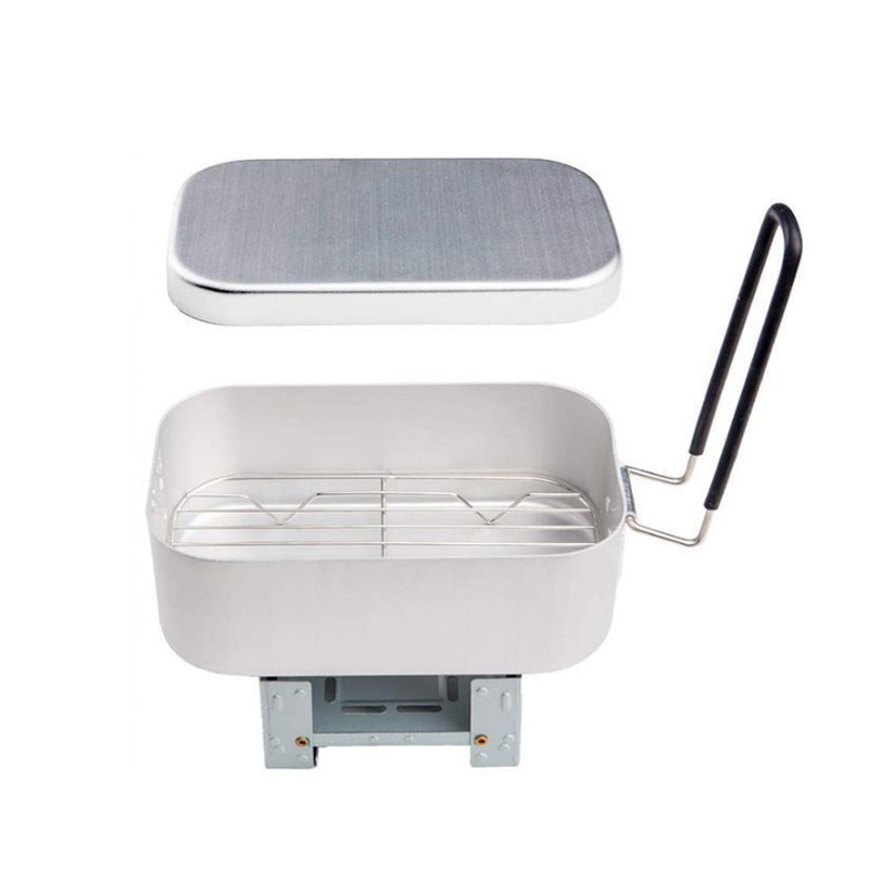 อลูมิเนียมกลางแจ้ง Mess Kit, ช - Camping Cooking Box Set บทวิจารณ์และราคา