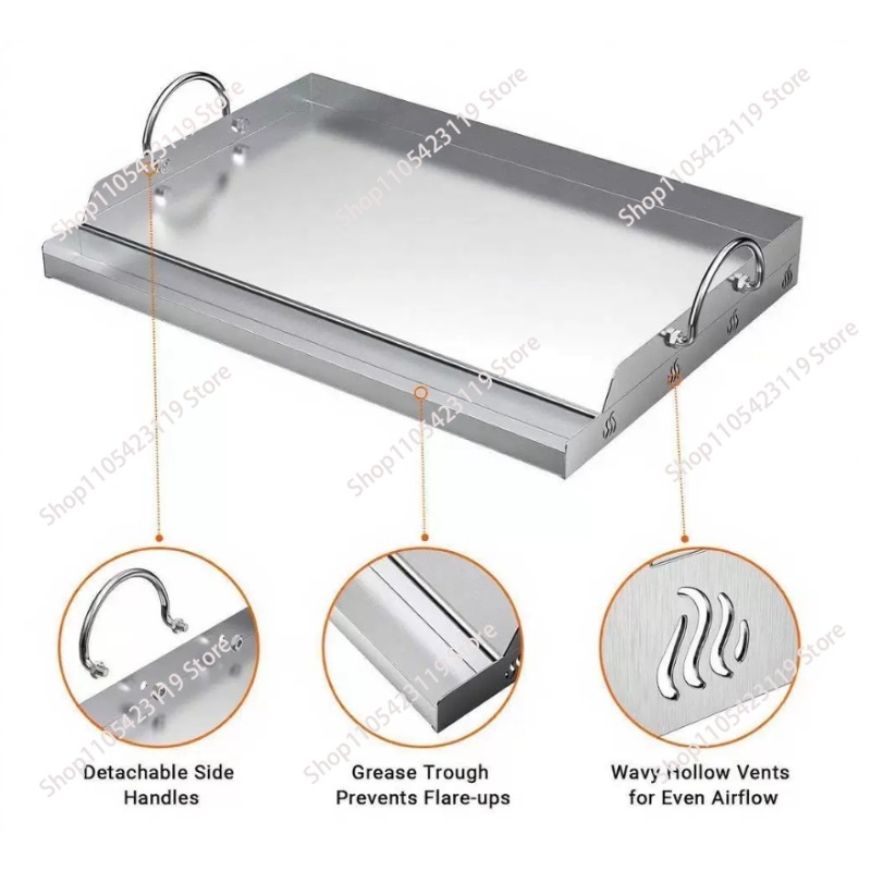 แผ่นเหล็กสแตนเลสสำหรับย่างบาร์ - Camping Cooking Top บทวิจารณ์และราคา