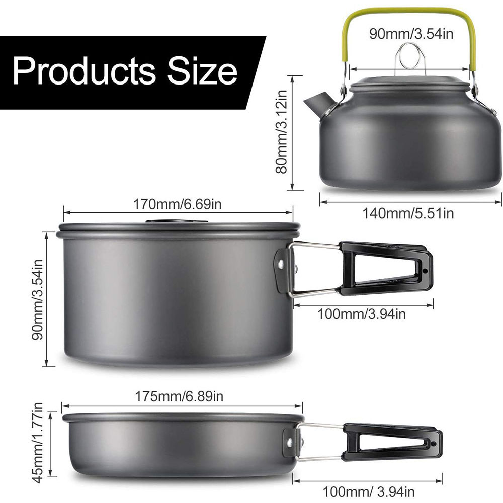 ชุดเครื่องครัวสำหรับตั้งแคมป์ก - Camping Cooking Set For 4 บทวิจารณ์และราคา